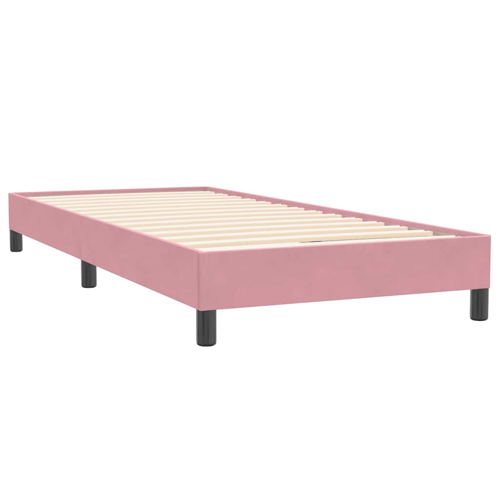 Box spring krevet s madracem ružičasti 80 x 220 cm baršunasti