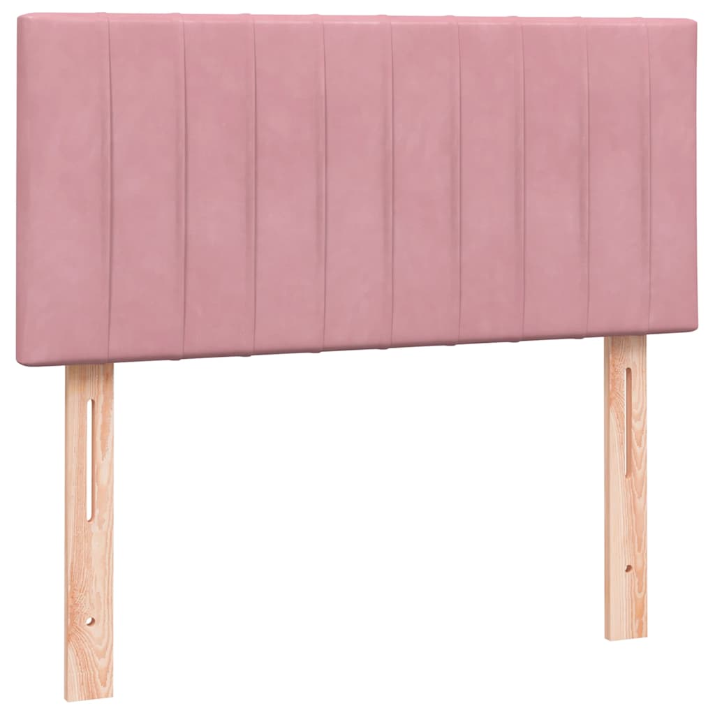 Box spring krevet s madracem ružičasti 80 x 220 cm baršunasti
