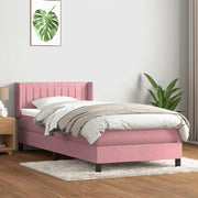 Box spring krevet s madracem ružičasti 80 x 220 cm baršunasti