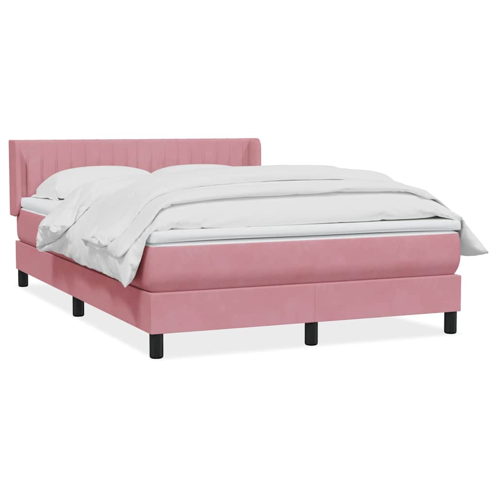Box Spring krevet s madracem ružičasti 160x220 cm baršun