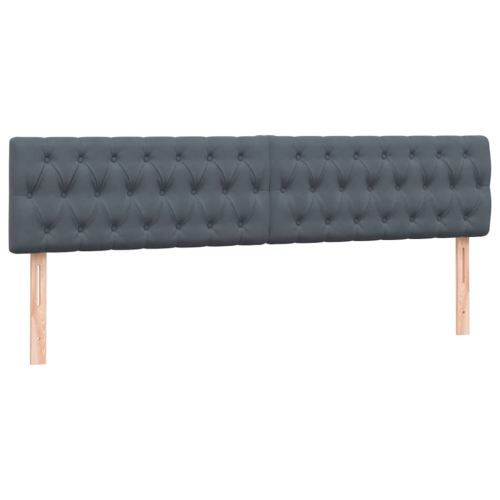 Krevet s oprugama i madracem tamnosivi 180x210 cm baršunasti
