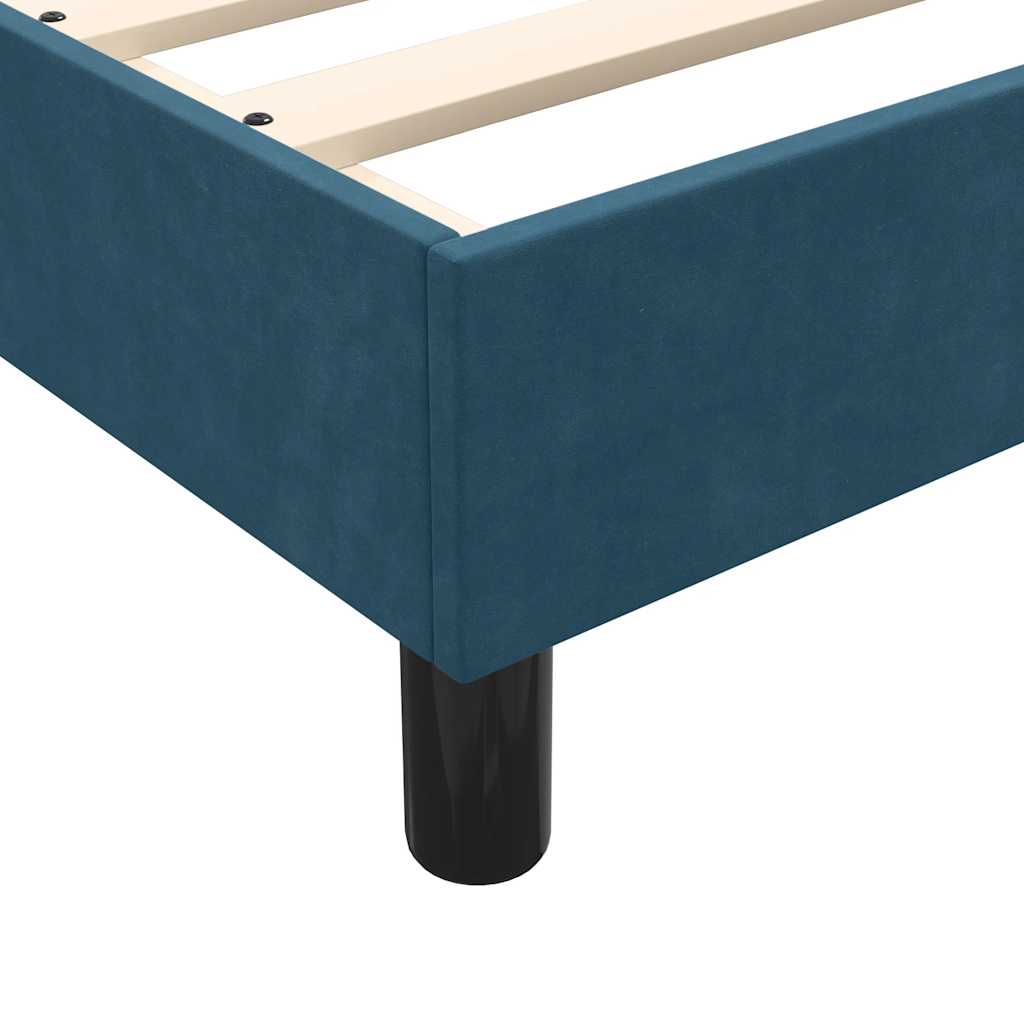 Box spring krevet s madracem tamnoplavi 80x220 cm baršunasti