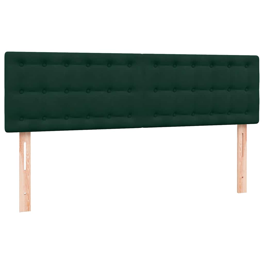 Box Spring krevet s madracem tamno zeleni 160x220 cm baršun