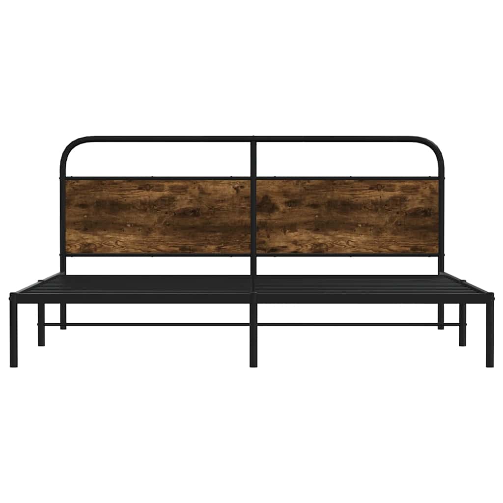 Metalni okvir kreveta bez madraca boja hrasta 180x200 cm