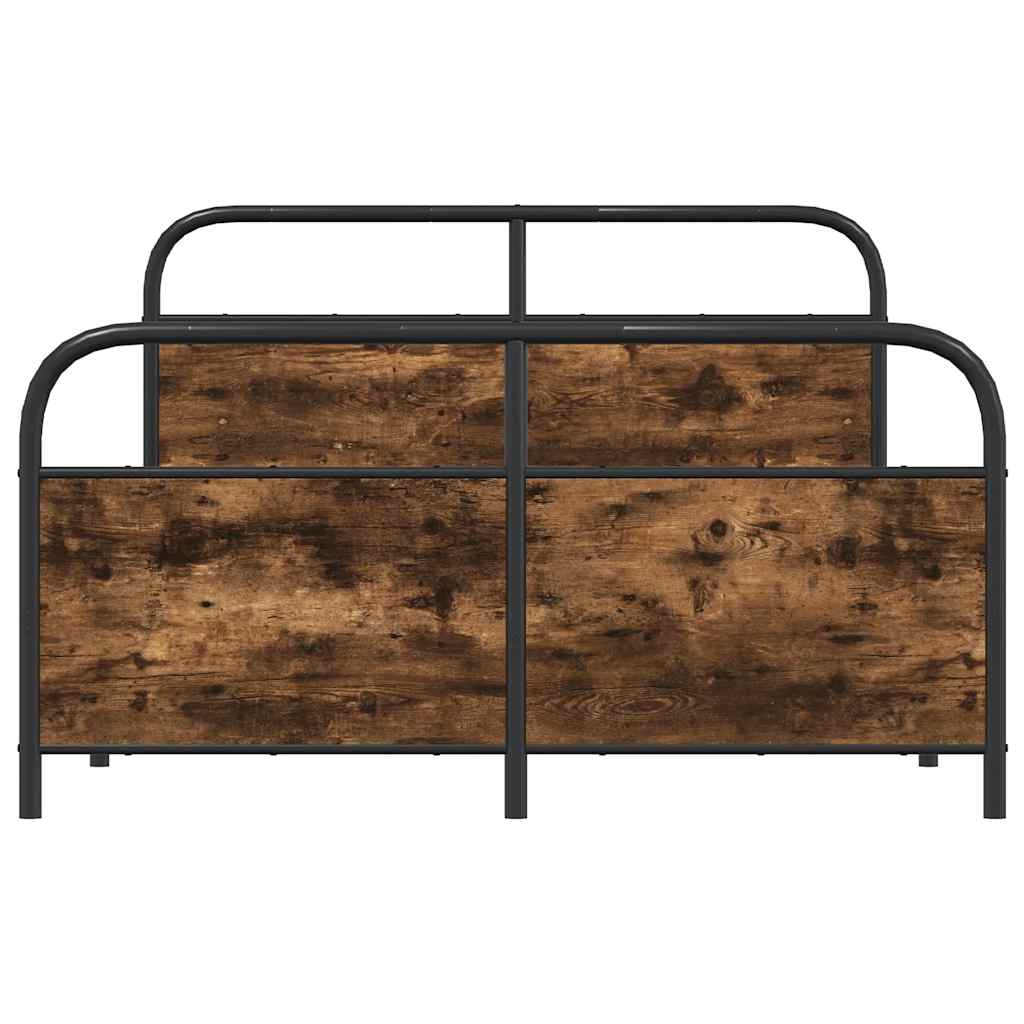 Metalni okvir kreveta bez madraca boja hrasta 140x200 cm
