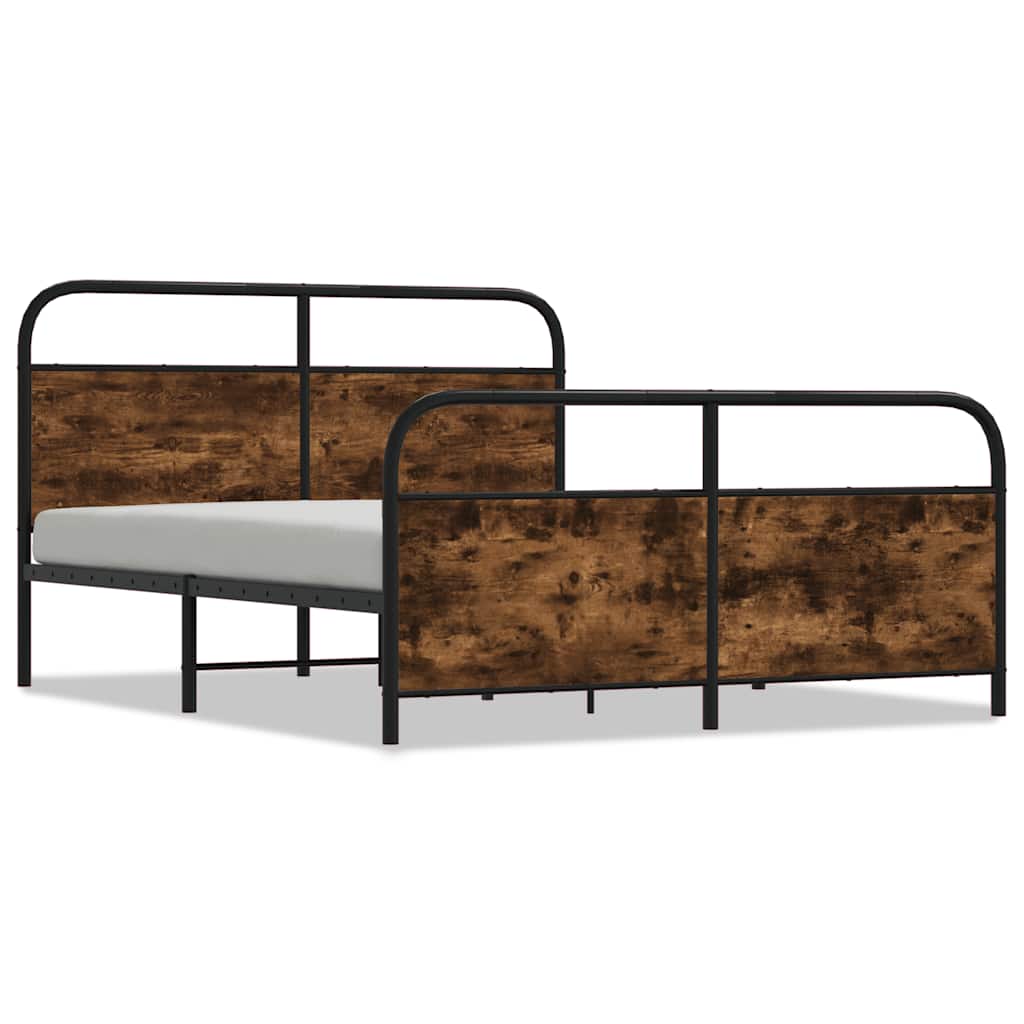 Metalni okvir kreveta bez madraca boja hrasta 160x200 cm