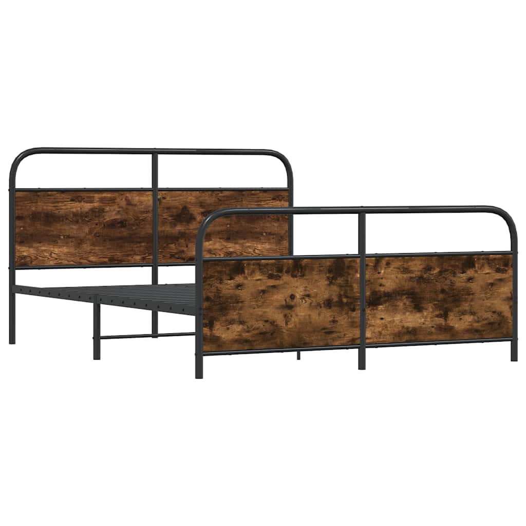 Metalni okvir kreveta bez madraca boja hrasta 160x200 cm