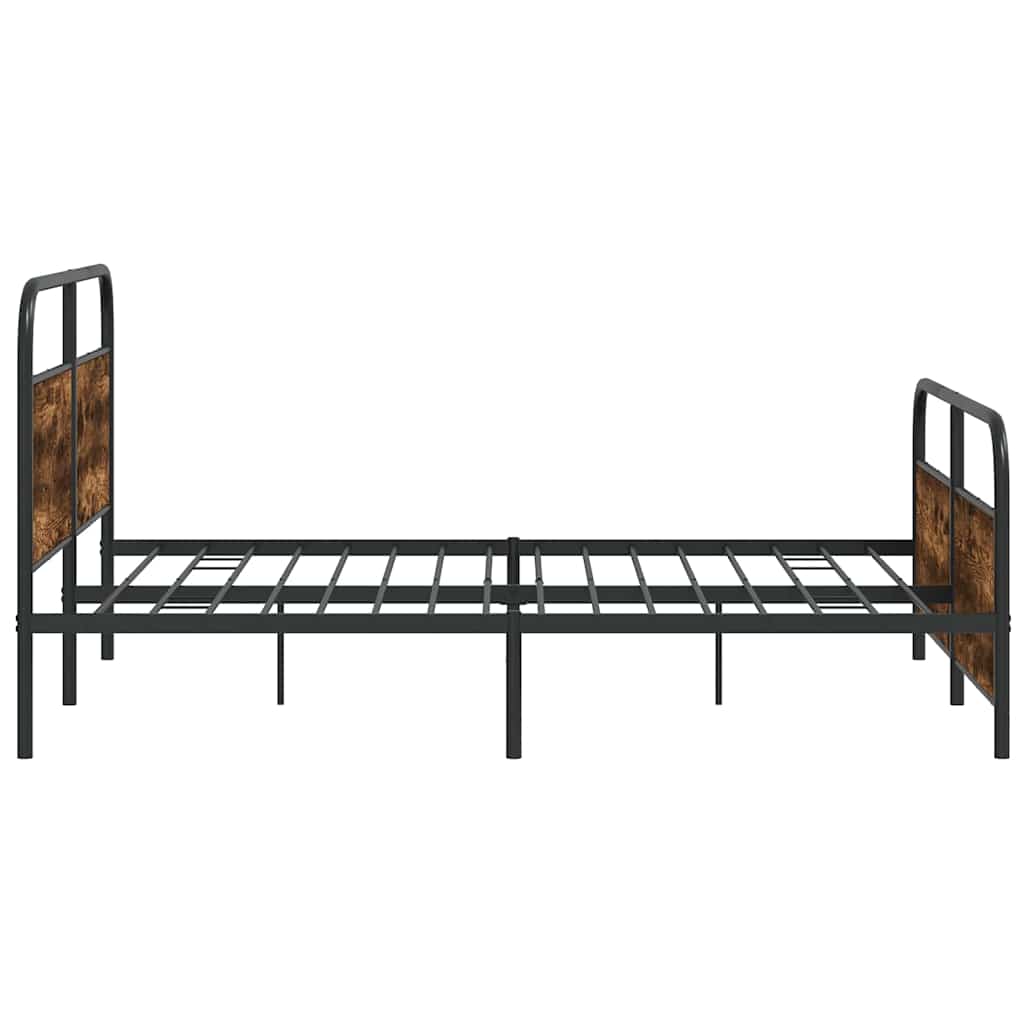 Metalni okvir kreveta bez madraca boja hrasta 160x200 cm