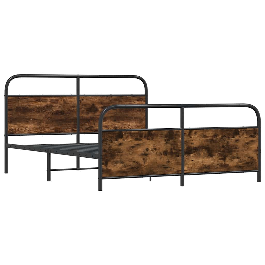 Metalni okvir kreveta bez madraca boja hrasta 180x200 cm