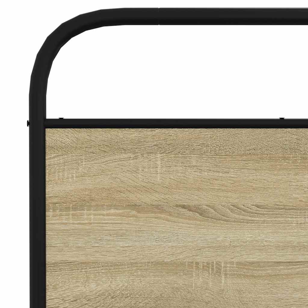 Metalni okvir kreveta bez madraca boja hrasta sonome 183x213 cm