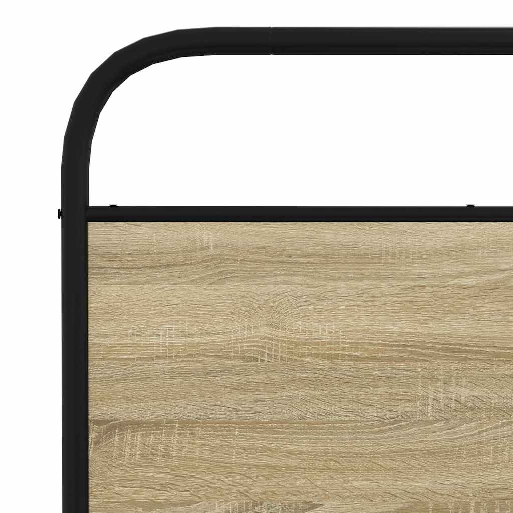 Metalni okvir kreveta bez madraca boja hrasta sonome 183x213 cm