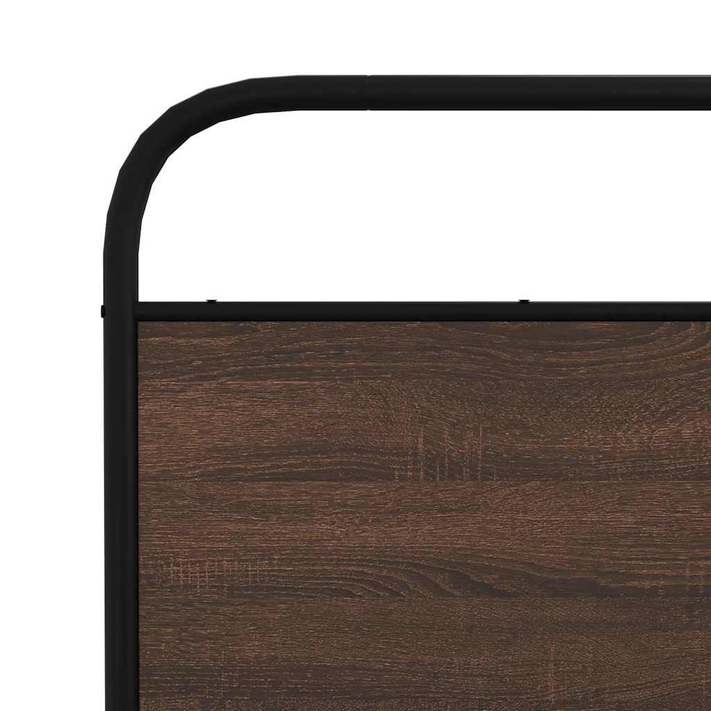 Metalni okvir kreveta bez madraca smeđa boja hrasta 150x200 cm