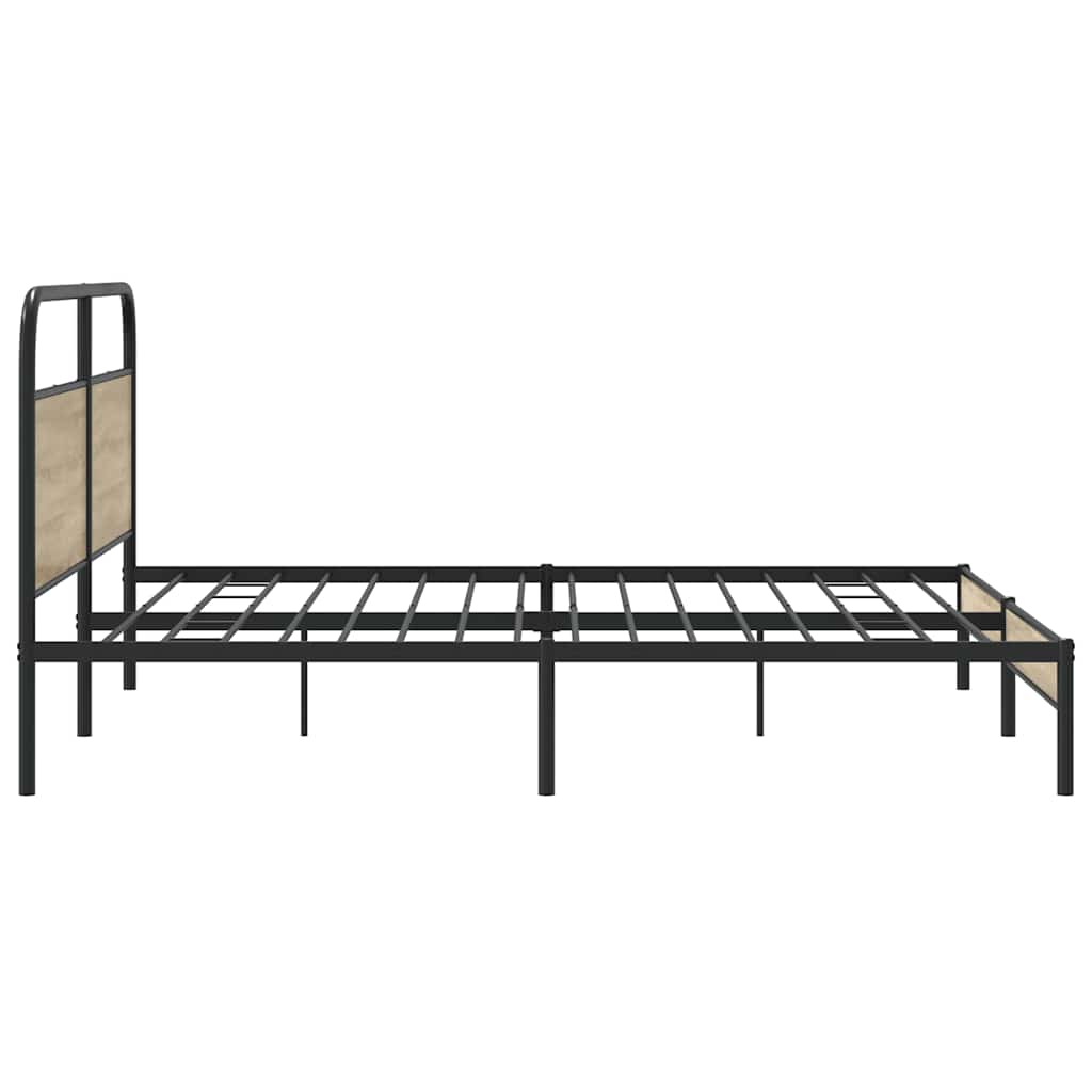 Metalni okvir kreveta bez madraca boja hrasta 180x200 cm