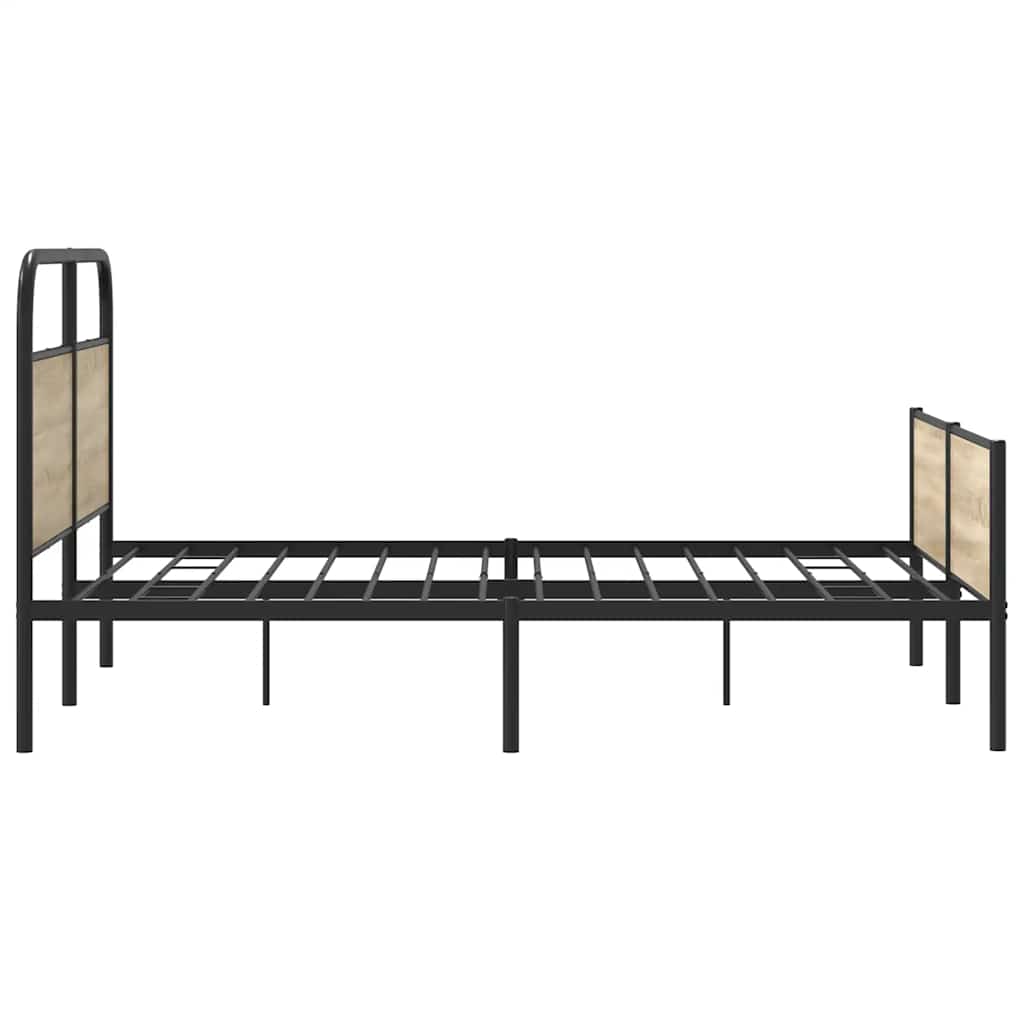 Metalni okvir kreveta bez madraca boja hrasta 160x200 cm