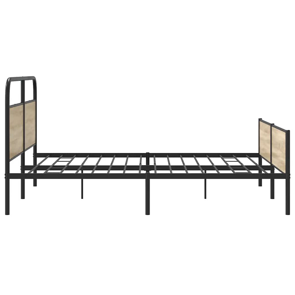 Metalni okvir kreveta bez madraca boja hrasta 150 x 200 cm