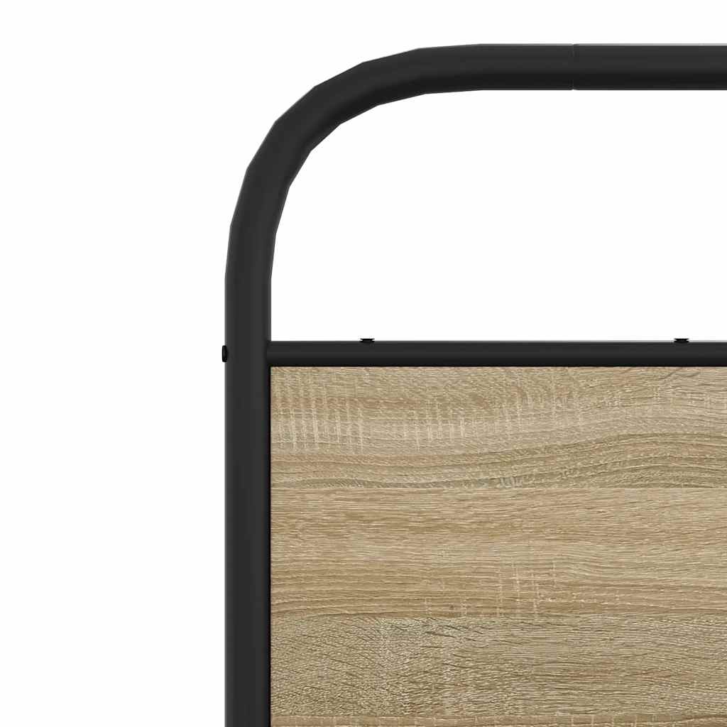 Metalni okvir kreveta bez madraca boja hrasta 200x200 cm
