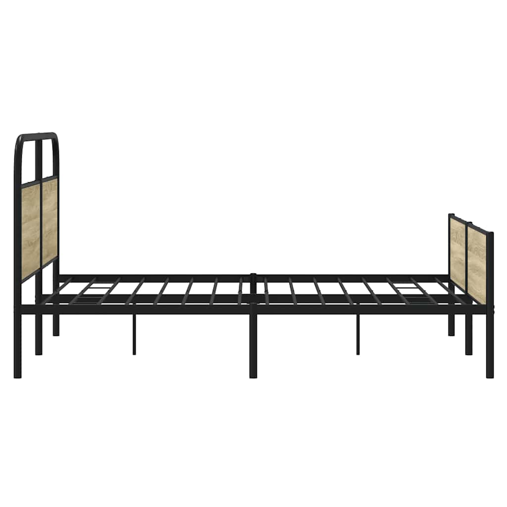 Metalni okvir kreveta bez madraca boja hrasta sonome 150x200 cm