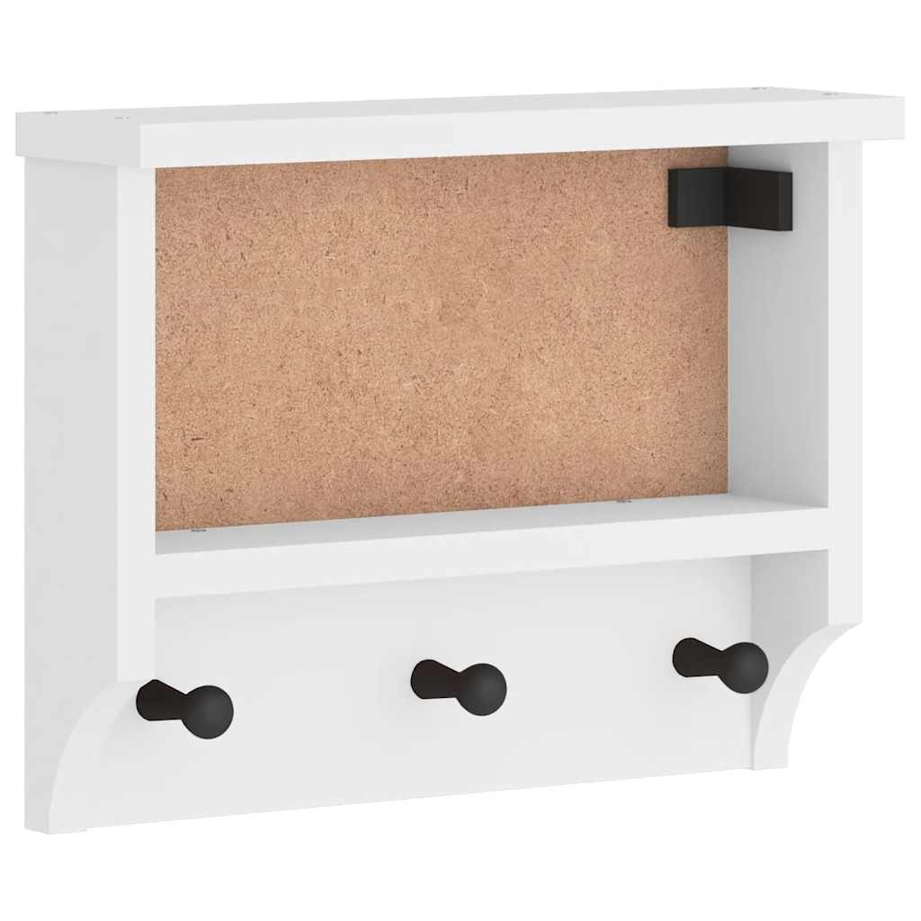 Zidna vješalica za kapute SANDNES 45x12x35 cm puno drvo bor