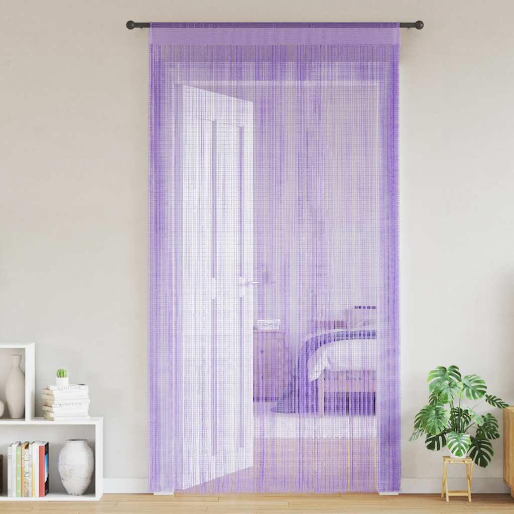 Zavjese od špage 2 kom. ljubičaste 100x250 cm