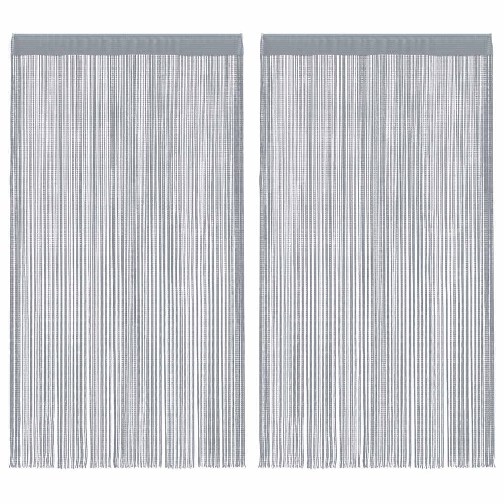 Nižaste zavjese 2 kom svijetlo sive 100x250 cm