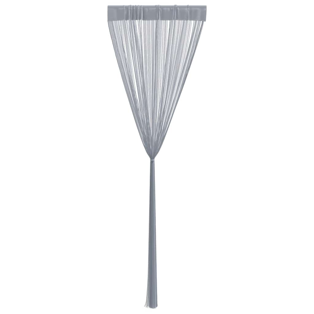 Nižaste zavjese 2 kom svijetlo sive 100x250 cm
