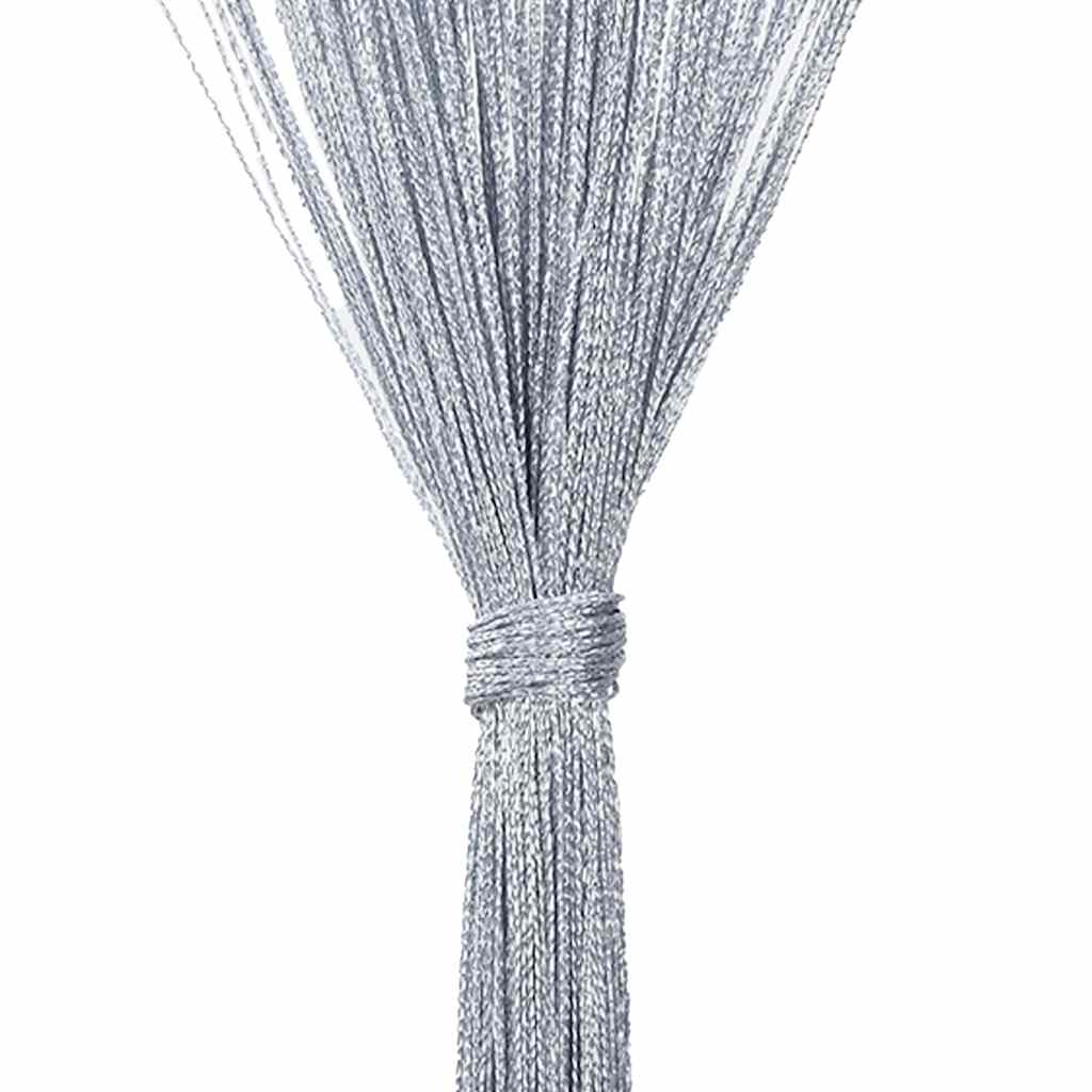 Nižaste zavjese 2 kom svijetlo sive 100x250 cm