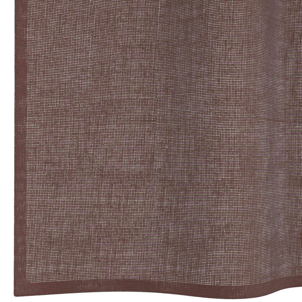 Voile zavjese s ušicama 2 kom smeđe 140x175 cm