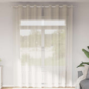 Voile zavjese s ušicama 2 kom krem 140x300 cm