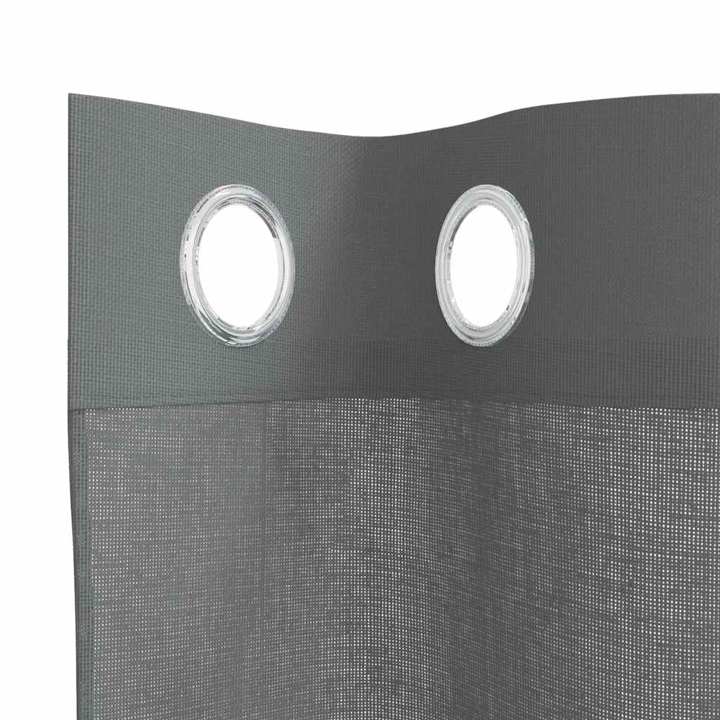 Voile zavjese s ušicama 2 kom tamnosive 140x225 cm