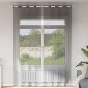 Voile zavjese s ušicama 2 kom tamnosive 140x260 cm