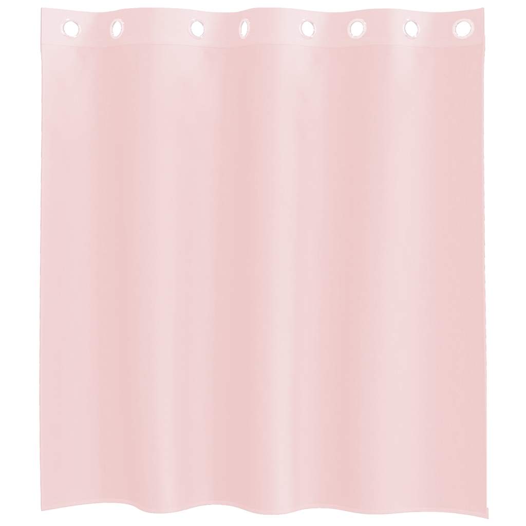 Voile zavjese s ušicama 2 kom svijetlo ružičaste 140x140 cm