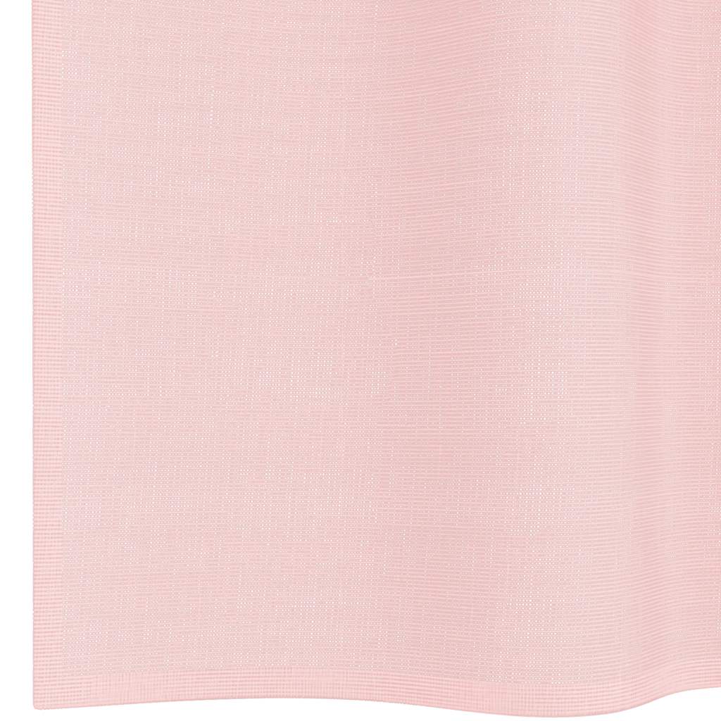 Voile zavjese s ušicama 2 kom svijetlo ružičaste 140x245 cm