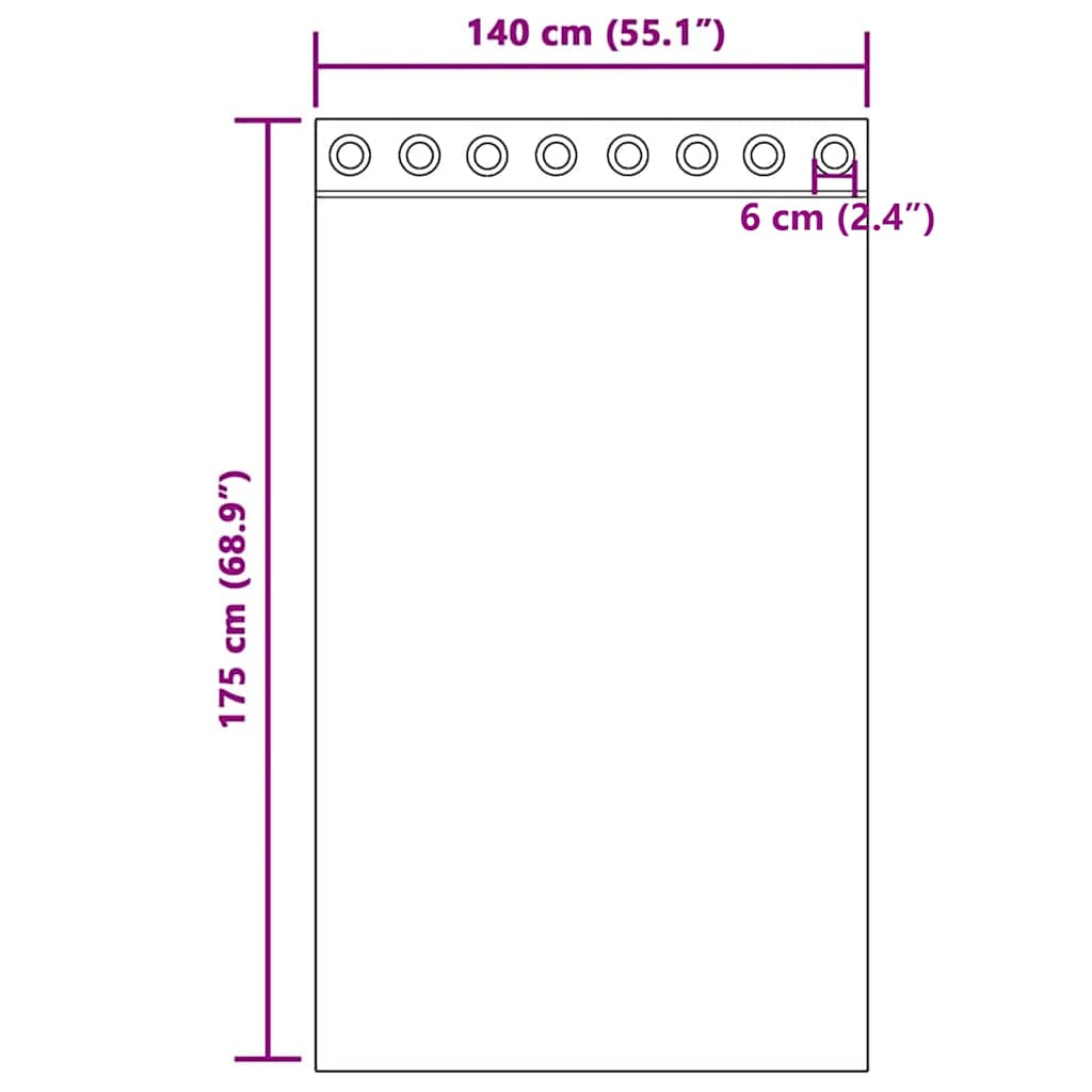 Voile zavjese s ušicama 2 kom narančaste 140x175 cm