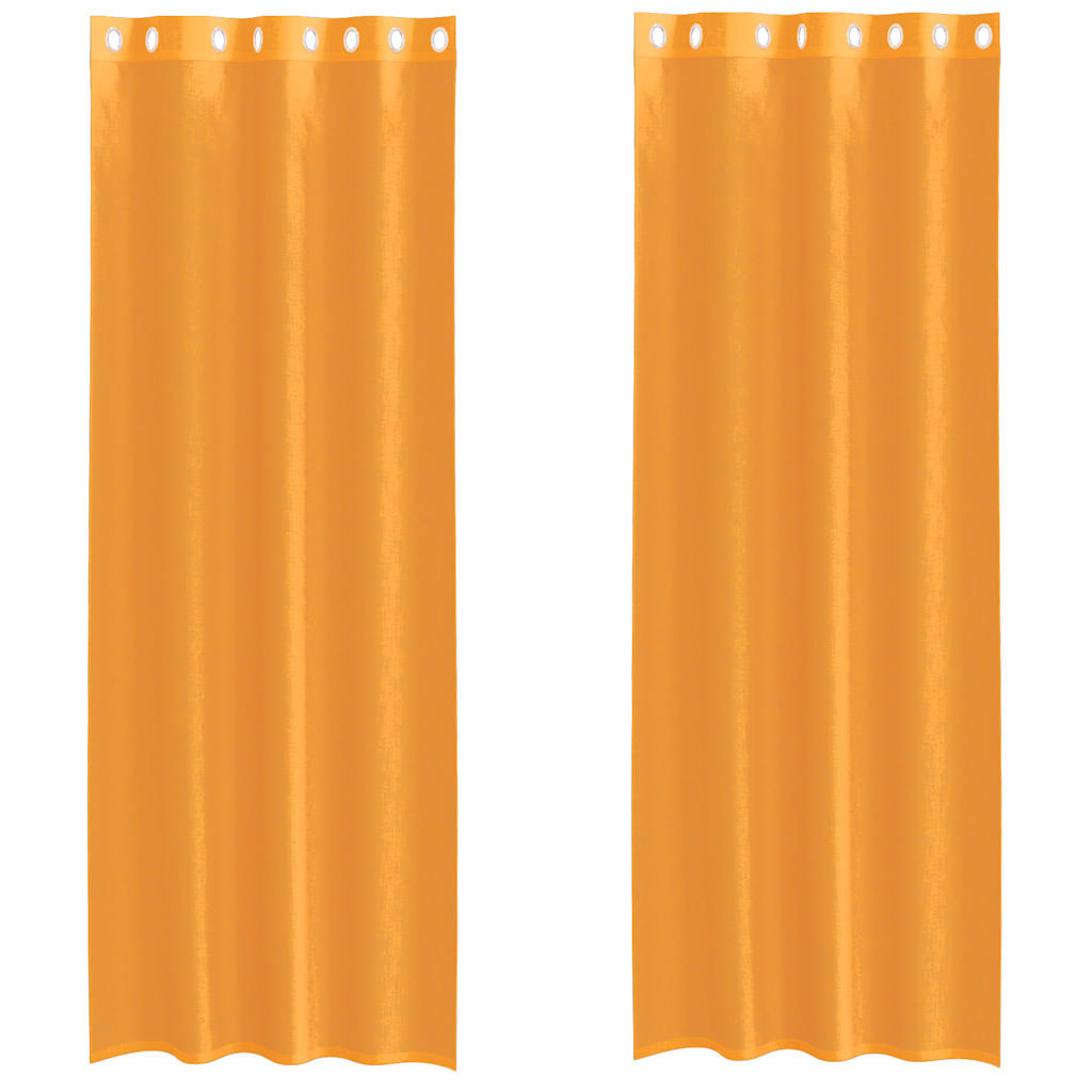 Voile zavjese s ušicama 2 kom narančaste 140x260 cm