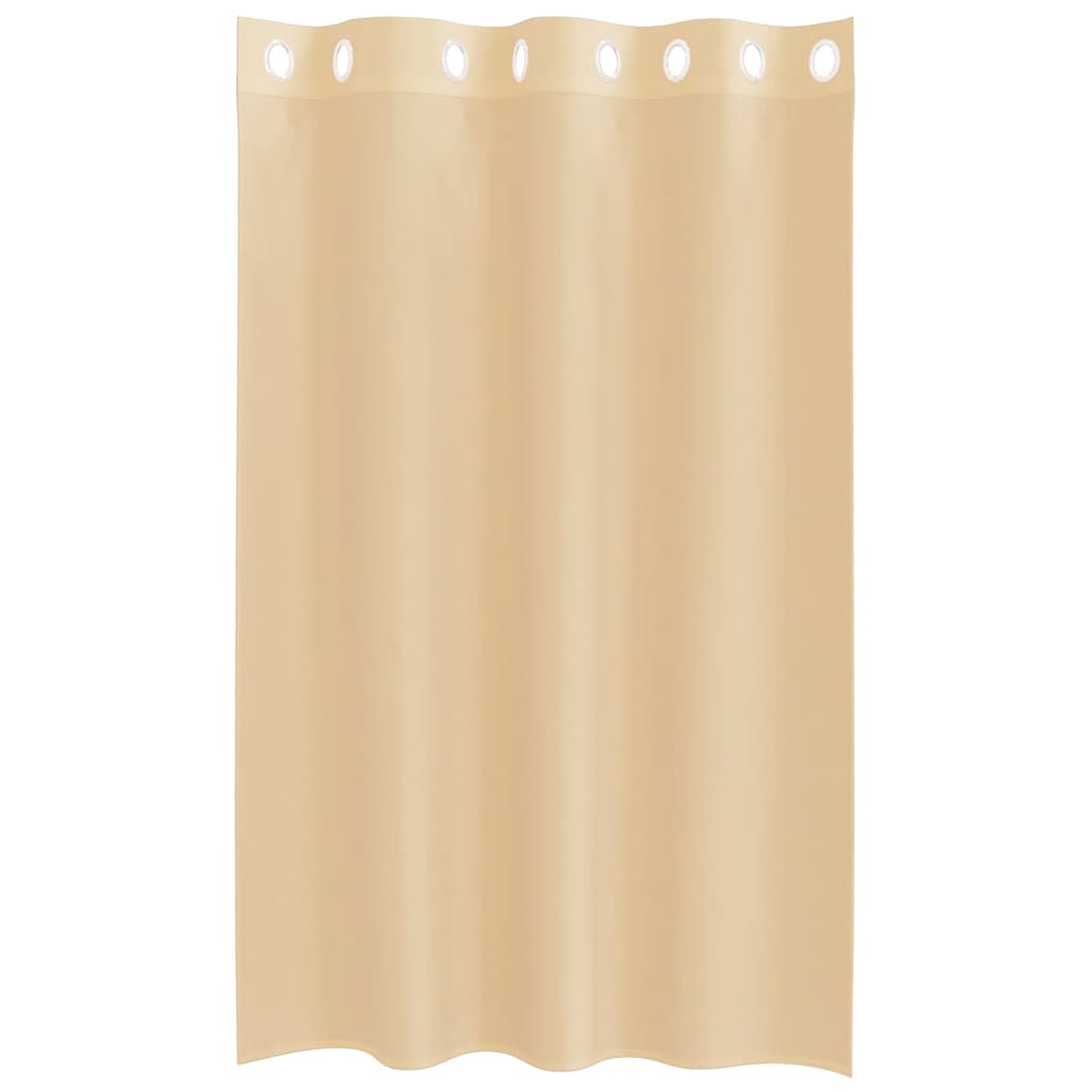 Voile zavjese s ušicama 2 kom boja pijeska Smeđa 140 x 175 cm