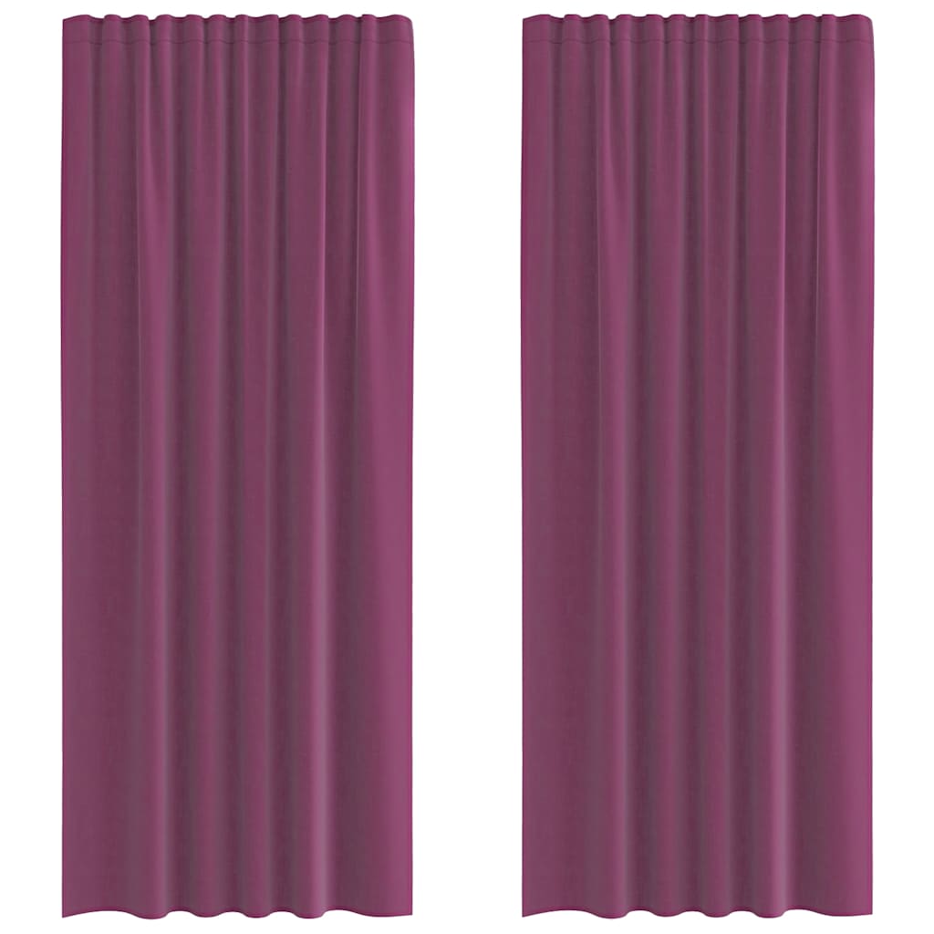 Voile zavjese s džepovima za šipke 2 kom. ljubičaste Ljubičasta 140 x 245 cm