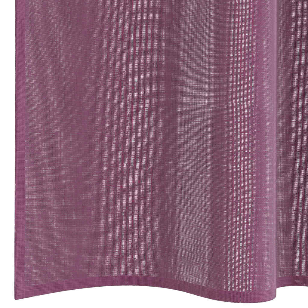 Voile zavjese s džepovima za šipke 2 kom. ljubičaste Ljubičasta 140 x 245 cm