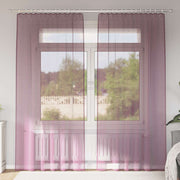 Voile zavjese s džepovima za šipke 2 kom. ljubičaste Ljubičasta 140 x 245 cm