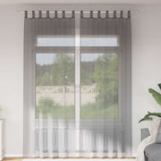 Voile zavjese s petljama 2 kom tamnosive 140x260 cm