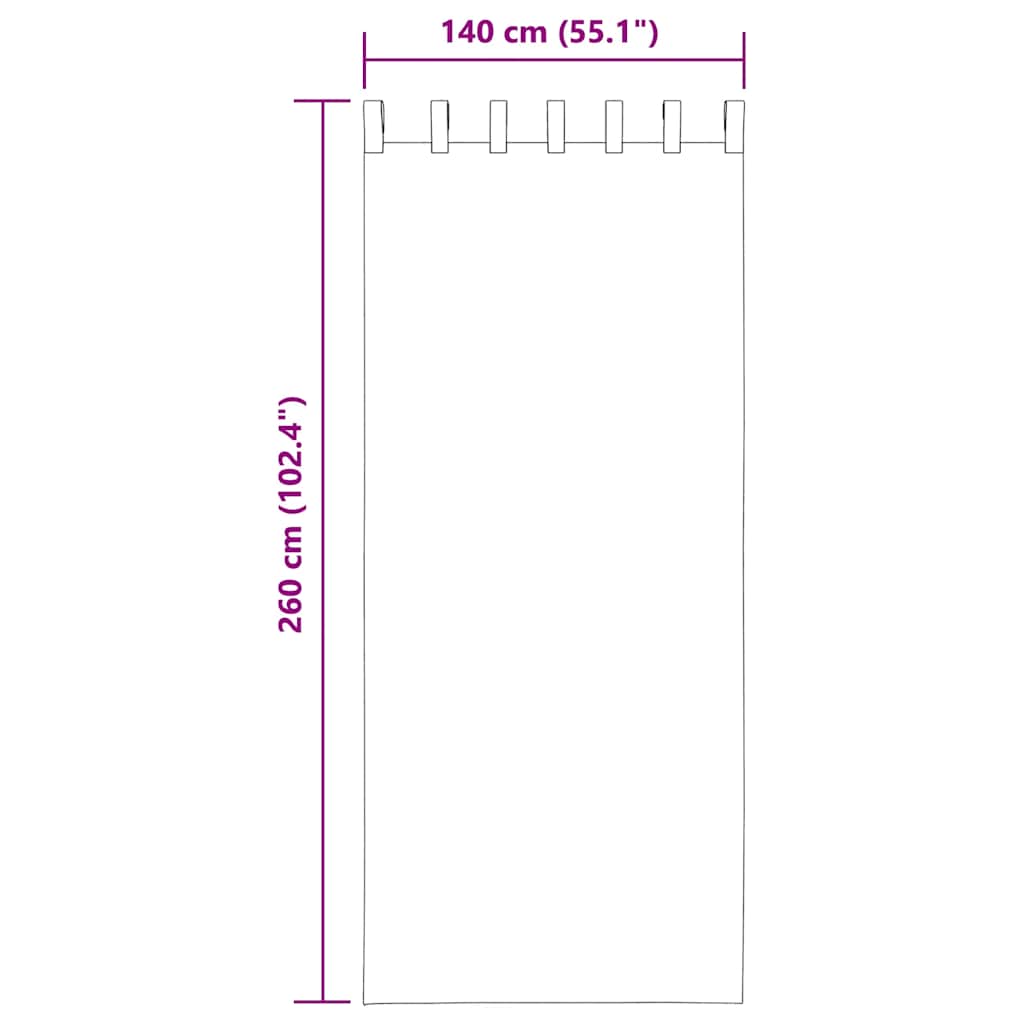 Voile zavjese s petljama 2 kom pijesak 140x260 cm