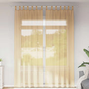 Voile zavjese s petljama 2 kom pijesak 140x260 cm