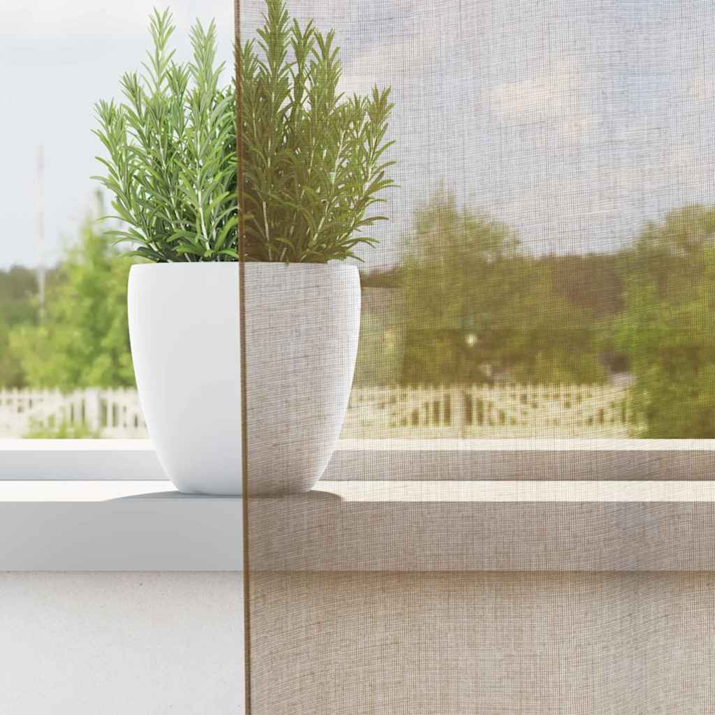Voile zavjese s petljama 2 kom svijetlosmeđe 140x245 cm