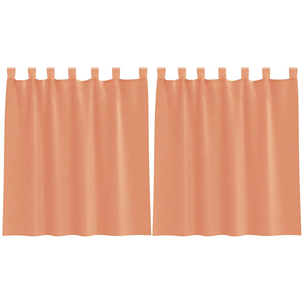 Voile zavjese s petljama 2 kom terakota 140x140 cm