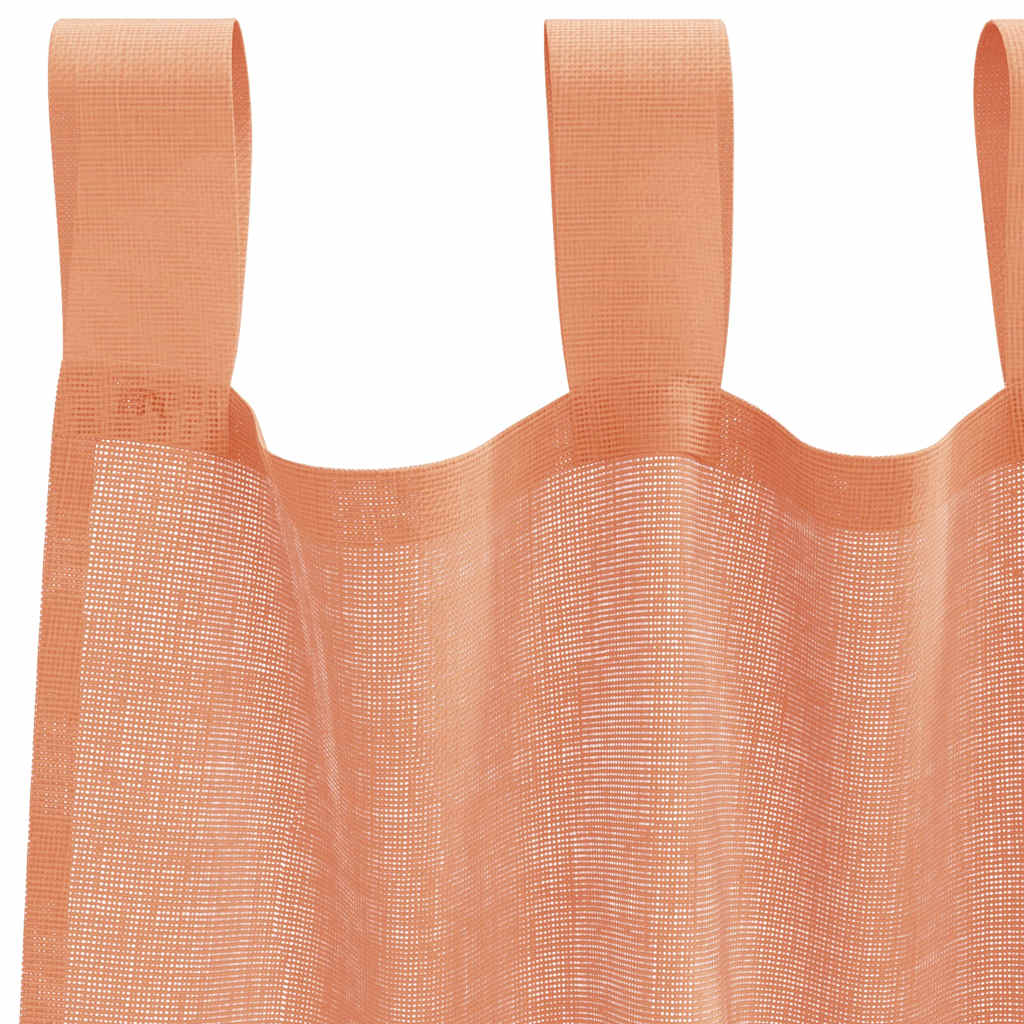 Voile zavjese s petljama 2 kom terakota 140x225 cm