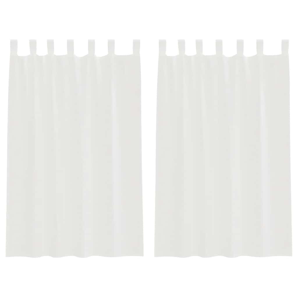 Voile zavjese s petljama 2 kom bijele 140x175 cm