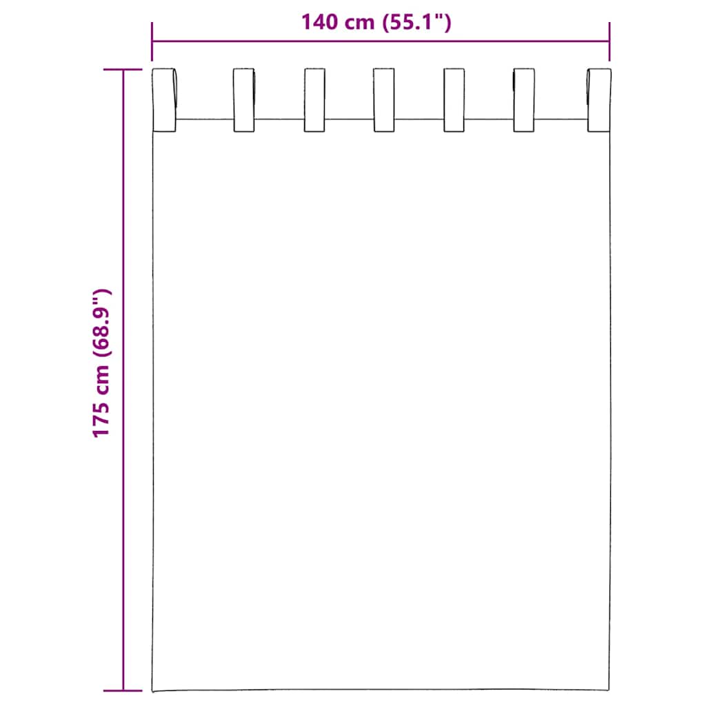 Voile zavjese s petljama 2 kom bijele 140x175 cm