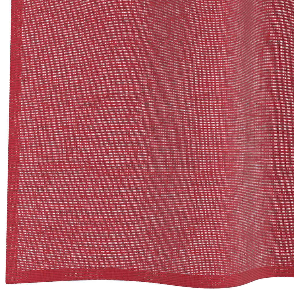 Voile zavjese s petljama 2 kom. vinsko crvene 140x225 cm