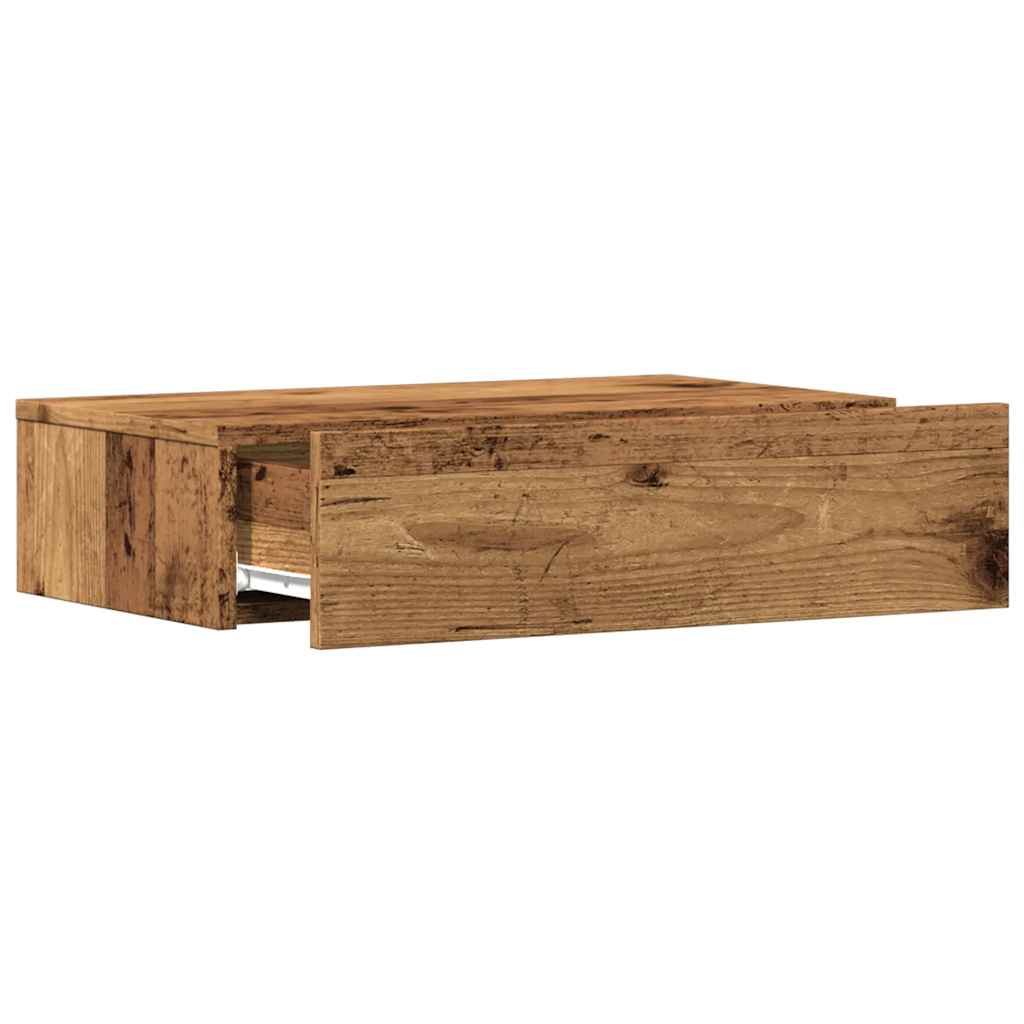 2-dijelni TV ormarić s LED svjetlima staro drvo 60x35x15,5 cm