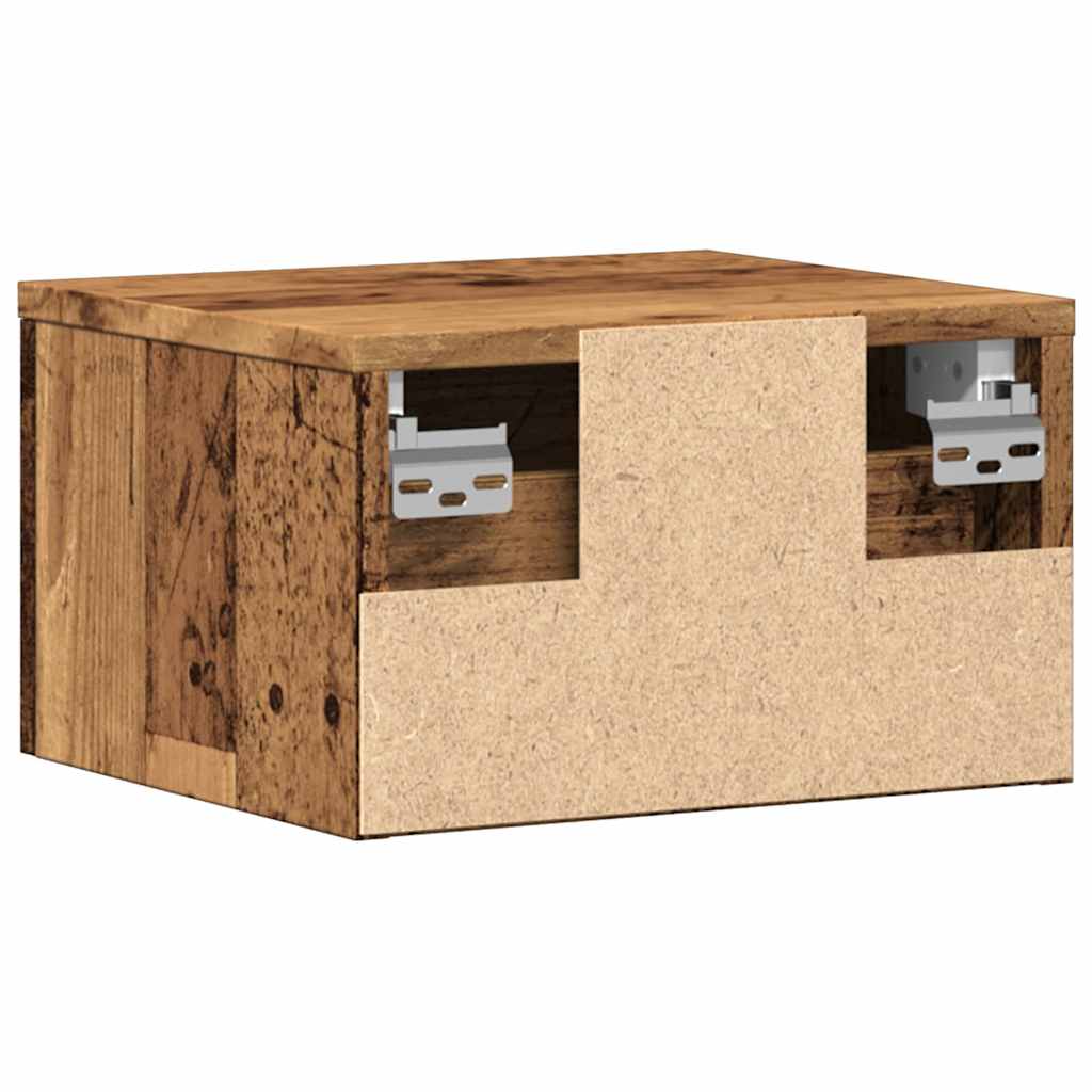 Zidni noćni ormarići 2 kom Staro drvo 34x30x20 cm