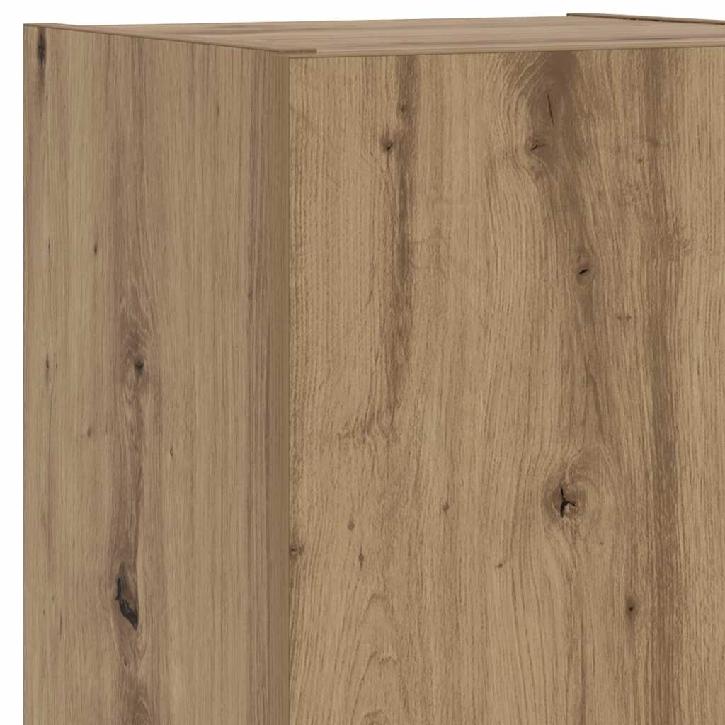 TV ormarići s LED svjetlima 2 kom boja hrasta 30,5x30x102 cm